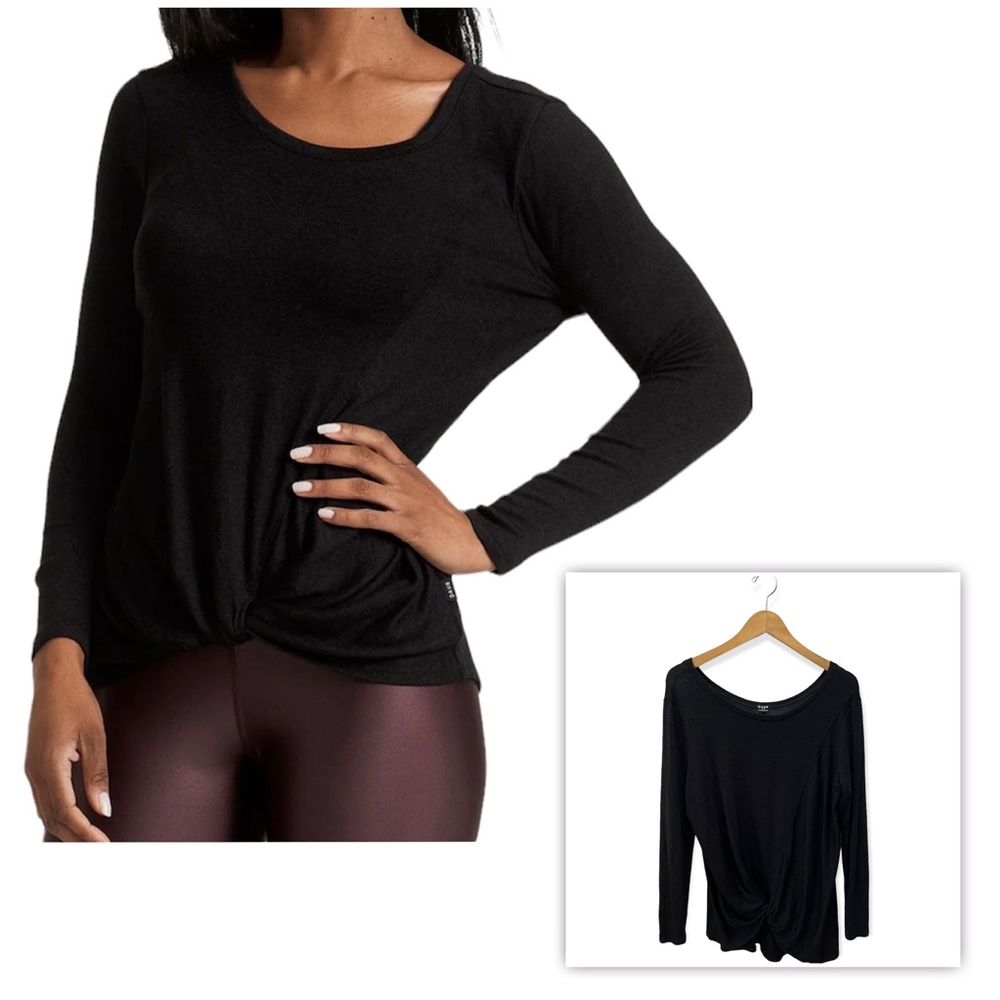 Daub Juliet Black Long Sleeve Top